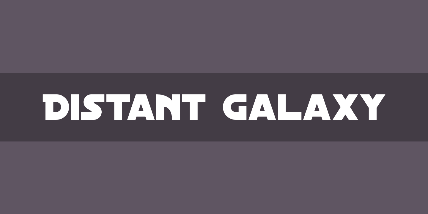 Distant Galaxy Font preview